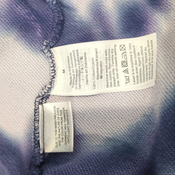 J. Crew Garment Tie-Dye French Terry  Women's Hoodie - Picture 7 of 8